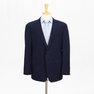 Samuelsohn 41S Navy Solid 2-Button Wool Sport Coat Blazer Jacket W152